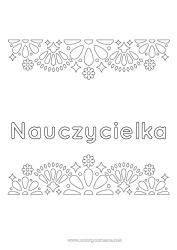 Kolorowanka dla dziecka Dziękuję Meksykańskie hafty