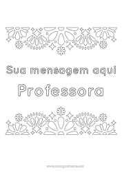 Desenho grátis Obrigado Bordado mexicano