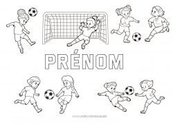 Dessin gratuit Football Sport Sports d'équipe Football féminin Footballeur footballeuse Gardien de but