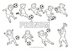 Dessin gratuit Football Sport Sports d'équipe Footballeur footballeuse