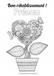 Coloriage gratuit Fleurs Calme et zen Malade Mandala