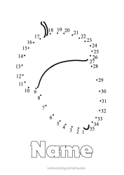 Colouring to customise Figure Children's Activities Connecting Points Gland Oak Connect The Numbers