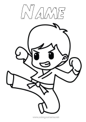 Colouring to customise Sport Kimono Combat Sports Karate Judo