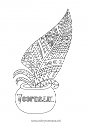 Gratis kleurplaat Zentangle Pen