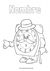 Dibujo libre Sombrero Regreso a clases Despertador Reloj