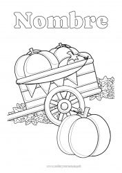 Dibujo libre Calabaza Otoño Hojas Vehículos agrícolas