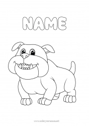 Free coloring Dog Animal Dog and cat