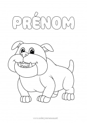 Coloriage gratuit Chien Animal Chiens et chats