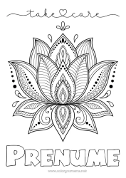 Pagină de colorat gratuită Flori Liniștit și zen Bolnav Mandala