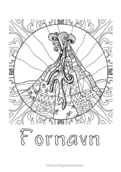 Gratis fargelegging Vulkan Komplekse fargelegginger Zentangle