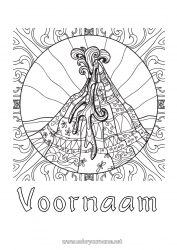 Gratis kleurplaat Vulkaan Complex Kleurplaten Zentangle