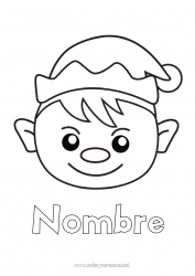 Dibujo libre Elfos de navidad Dibujos de Elfos para colorear Dibujos fáciles para colorear
