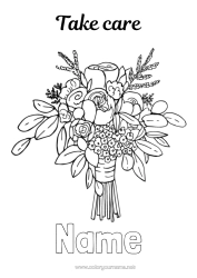 Colouring to customise Flowers Ill Bunch