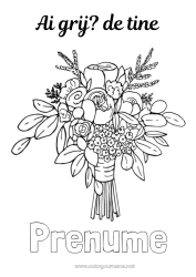 Pagină de colorat personalizată Flori Bolnav Buchet