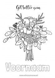 Gratis kleurplaat Bloemen Ziek