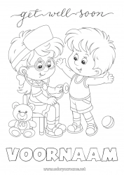 Gratis tekening Ziek Meisje Jongen Kind