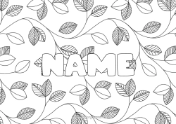 Free colouring Autumn Spring Leaves