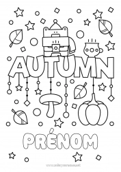 Coloriage gratuit Automne Symboles