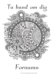 Gratis färgläggning Lugn och zen Sjuk Mandala