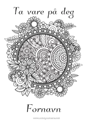 Gratis fargelegging Rolig og zen Syk Mandala