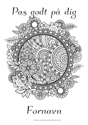 Gratis farvelægning Rolig og zen Syg Mandala