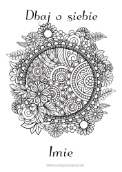 Kolorowanka za darmo Spokojny i zen Chory Mandala