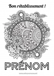 Coloriage gratuit Calme et zen Malade Mandala