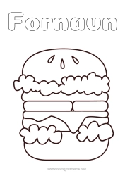 Fargeleggingssiden å tilpasse Hamburger