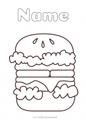 Free coloring Hamburger