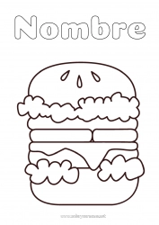 Colorear gratis Hamburguesa