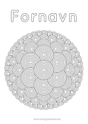 Gratis tegning Mandala Geometriske former