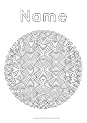 Colouring to customise Mandala Geometric Shapes