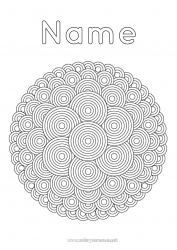 Free coloring Mandala Geometric shapes