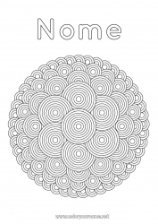 Colorazione gratuita Mandala Forme geometriche