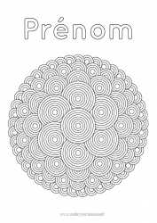 Coloriage gratuit Mandala Formes géométriques