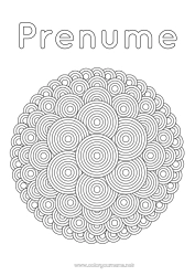 Pagină de colorat personalizată Mandala Forme geometrice
