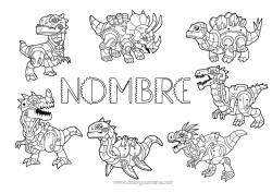 Dibujo libre Robot Dinosaurios Animales Diplodocus Tiranosaurio Triceratops Estegosaurio