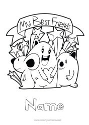 Colouring to customise Animal Friend, Friend (Female)