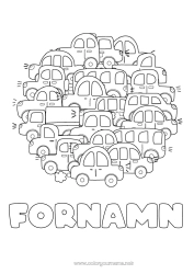 Gratis färgläggning Mandala Lastbil Fordon Bil Lastbilar och nyttofordon Bilar, skåpbilar och husbilar