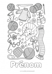 Coloriage gratuit Pull over Couture