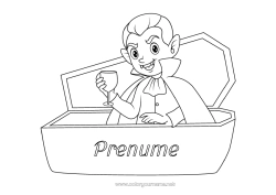 Pagină de colorat personalizată Vampir Halloween