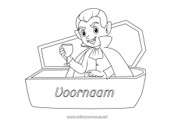 Gratis tekening Vampier Halloween