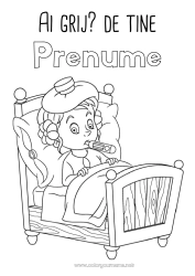 Pagină de colorat personalizată Bolnav Fată