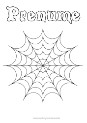 Pagină de colorat personalizată Păianjen Halloween Animal Insecte Pânză de păianjen