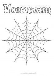 Gratis tekening Spin Halloween Dier Insecten Spinnenweb