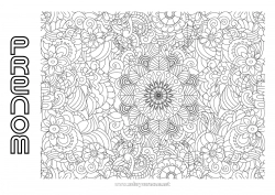 Coloriage gratuit Fleurs Coloriages complexes Zentangle