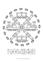 Dibujo libre Mandala Vehículos Tren Transporte público terrestre