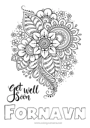 Gratis tegning Blomster Rolig og zen Syk Mandala