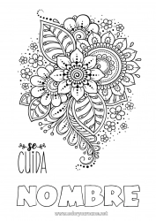 Colorear gratis Flores Calma y zen Enfermo Mandala