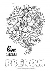 Coloriage gratuit Fleurs Calme et zen Malade Mandala